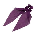 thumbnail image 5 of Unique Bargains 1 Pc Solid Tie Triangle Ribbon Scrunchies for Home Purple, 5 of 6