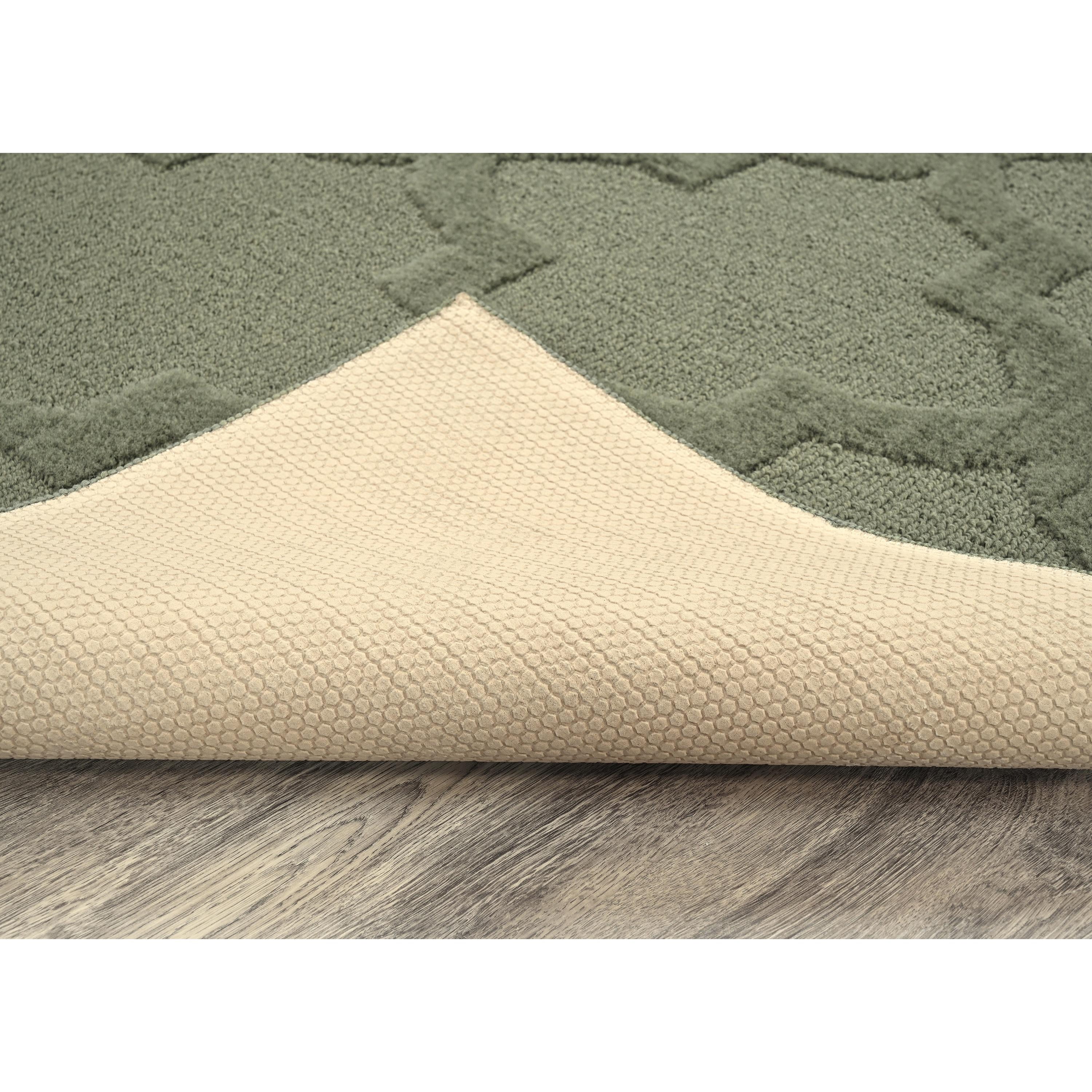Garland Rug Quatro Polypropylene Sage Indoor Runner Rug, 3' x 12'