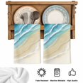 thumbnail image 5 of Teal Blue Beach Coastal Kitchen Towels Set of 4, Summer Ocean Nautical Seaside Absorbent Dish Towels for Kitchen, Microfiber Hand Towel, Quick Drying Tea Towel for Cleaning Decorative Dishcloths, 5 of 7