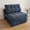 Navy Blue, variant on Oak and Birch Boneless Folding Sofa Bed, Convertible Floor Futon Chaise Lounge & Sleeper Bed, Shredded Foam Floor Couch for Living Room, Bedroom, Kids Room, Apartment, Chenille, Black