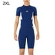 thumbnail image 2 of TureClos 1.5MM Trajes de baño para mujer Traje de baño ultrafino de manga corta Traje de baño profesional de secado rápido para hombre Cálido para bucear Surf Natación Mujer / azul marino XXL TureClos JD733114882, 2 of 7