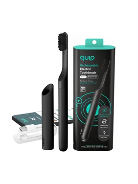 Quip Smart Recharge Metal Black Electric Toothbrush
