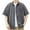 Gray, variant on WREESH Men's Casual Button Down Shirts Solid Color Loose Short Sleeve Shirt Jackets for Men's Everyday Wear Coffee