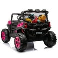 thumbnail image 4 of Jorfly 24V Ride On Car for Kids, Battery Powered Electric UTV Toys w/Remote Control, Gift Bow, 4x200W, 4WD/2WD, 3 Speeds, Shock Absorbers, Bluetooth, LED, 5MPH Max, Red, 4 of 9