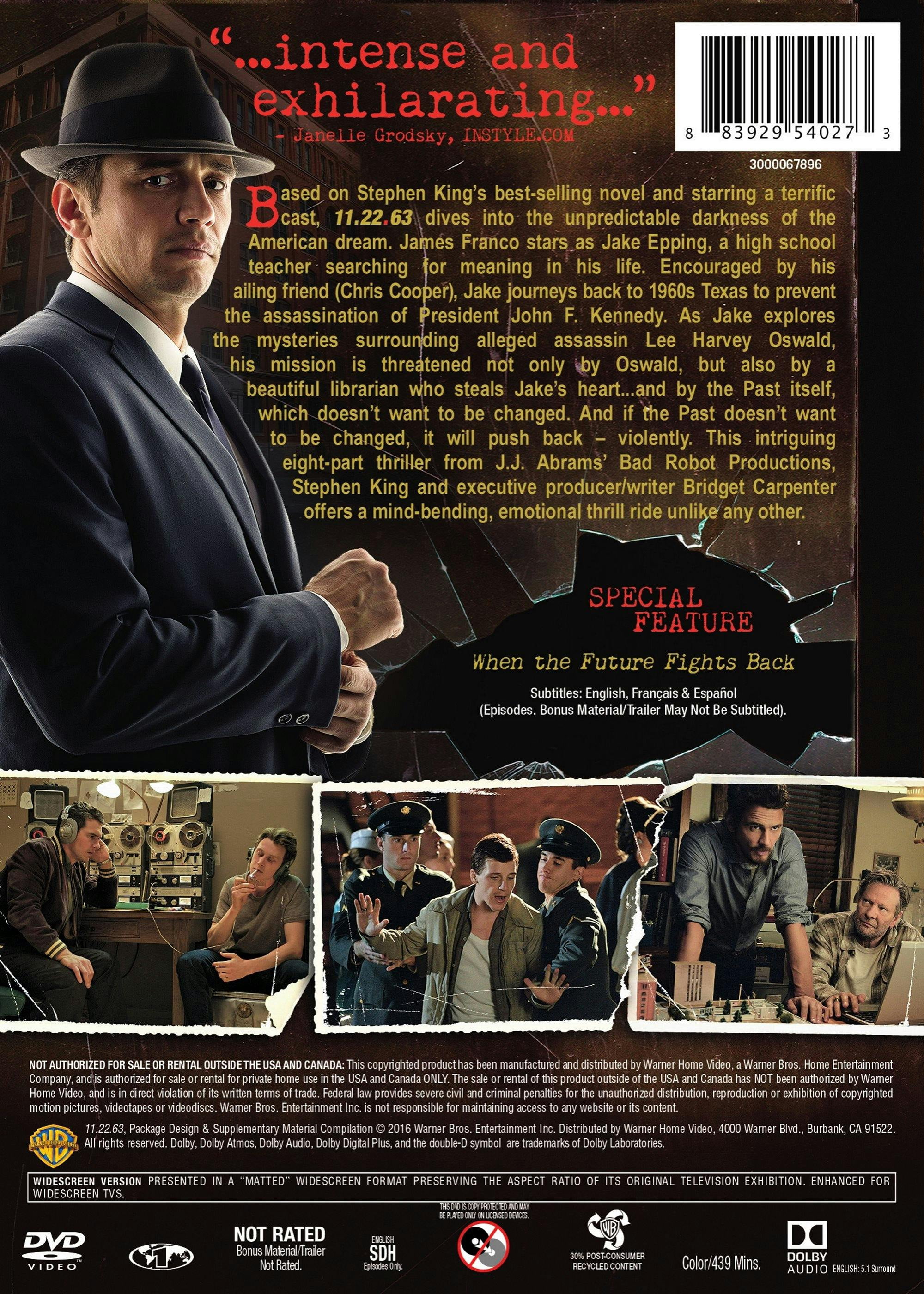 Warner Bros., 11.22.63, DVD, Science Fiction, Mystery, Thriller