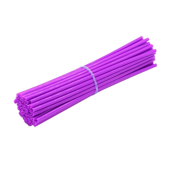 Advancent 72 Uds 17CM bicicleta motocicleta suciedad decoración Motocross rueda radios envolturas llantas pieles diámetro 0,6 cm fundas protectoras Ciclismo violeta Advancent OD2876-07