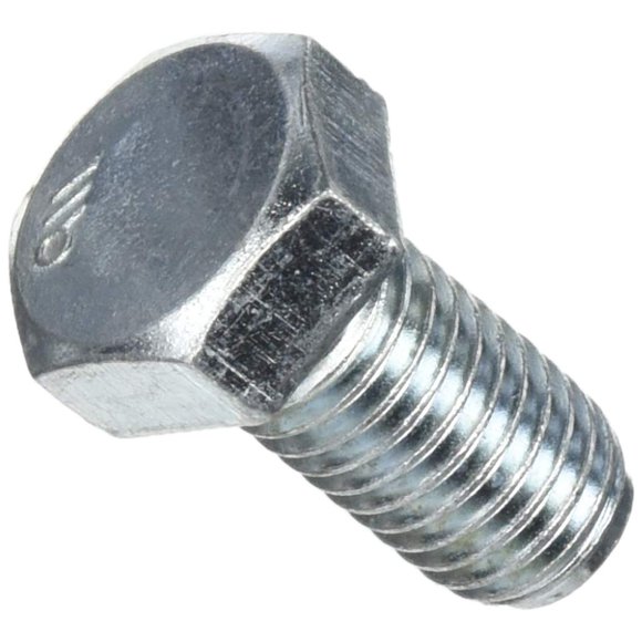 Steel Hex Bolt, Grade 2, Zinc Plated Finish, Hex Head, External Hex Drive, Meets ASME B18.2.1/ASTM A307, 1" Length, Fully Threaded, 1/2"-13 UNC Threads (Pack of 25)
