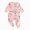 A28-Pink, variant on Newborn Baby Bodysuit for 0-3 Months Preemie Infant Romper Base Layer Long Sleeve Two Zipper Crawling Suit White