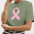 thumbnail image 4 of TYGHBN Women's Casual T Shirts with Cancer Awareness Ribbon Print Short Sleeve Round Neck Basic Style for Everyday Wear plus Size T Shirts Loose Fit Athletic Tops for Women Summer Shirt for Women, 4 of 4
