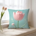 thumbnail image 4 of Tulip Print Faux Fur Throw Pillow Covers - 45cm Double-Sided Short Plush Cushion Cases, Spring Floral Decor for Sofa, Couch & Bedroom, No Insert, 4 of 8