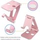thumbnail image 4 of Soporte para teléfono de oro rosa, soporte pequeño compatible solo con teléfonos móviles, soporte para teléfono de escritorio, soporte de aluminio para teléfono inteligente, 4 of 5
