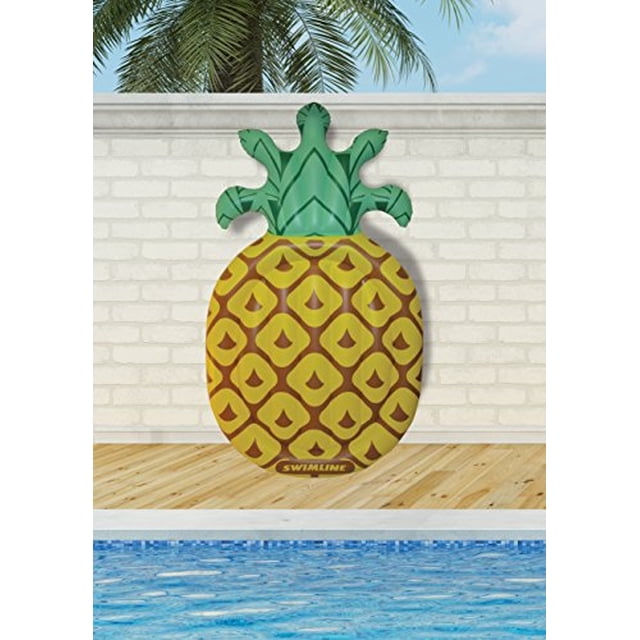 Swimline Pineapple Jumbo Isla Flotante para Piscina Amarillo/Verde 88x50" Swimline Swimline