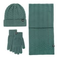 thumbnail image 4 of SUXIAN Adults Winter Scarf Set Knit Warm Hat Long Scarf Gloves Green One Size, 4 of 4