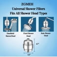thumbnail image 6 of Kaleduo Universal Shower Filter with 2 Cartridges, High Output Hard Water Softener, Revitalizing Shower Head Filter for Dry Skin & Hair, Universal Bathroom Shower Filter, 6 of 8