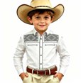 thumbnail image 2 of Toddler Kids Girls Boys Shirt Tops Long Sleeve Fashion Chest Print Casual Collar Shirt Casual Summer Tees 10-11 Years, 2 of 4