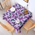 thumbnail image 2 of Purple Butterfly Pattern Square Tablecloth,Waterproof Square Table Cover,Wipeable Spillproof Washable Table Cover for Home Kitchen Party Decor 60"x60"(152x152cm), 2 of 6