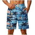 thumbnail image 3 of DIOAZUD Quick Dry Men's Swim Trunks with Drawstring and Pockets Loose Fit Lightweight Palm Tree Print Beach Bathing Suit for Surfing, 3 of 6