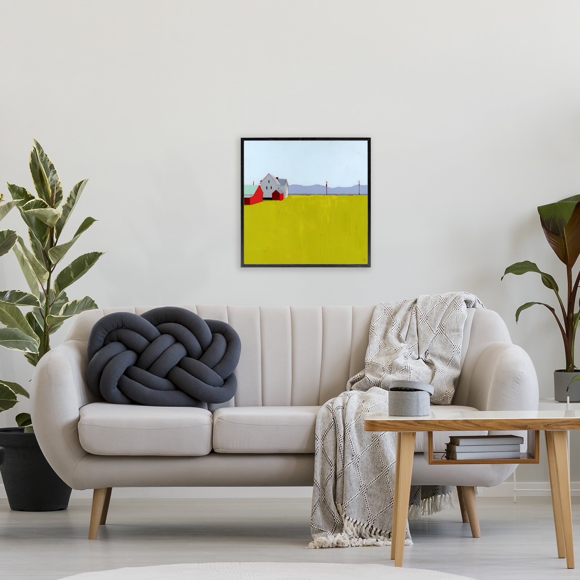 Farmhouse & Shed Landscape Black Framed Giclee Art, design by Ruth LaGue