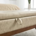 thumbnail image 5 of Storage Ottoman Bench, Upholstered End Bed Bench Ottoman with Larger Storage Space, End of Bed Storage Bench Entryway Bench for Bedroom Living Room Entryway Closet, Camel, 5 of 7