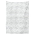 thumbnail image 2 of Underwater Tablecloth, Scandinavian Style Inspired Fish Motifs Waves Bubbles Pattern, Rectangle Satin Table Cover Accent for Dining Room and Kitchen, 52" X 70", White Pale Blue Peach, by Ambesonne, 2 of 2