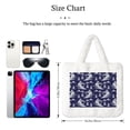 thumbnail image 3 of Yiaed Abstract Skiing Print Fluffy Shoulder Bag Plush Bags Women Ladies Tote Bag Fluffy White Furry Purse Handbag for Autumn and Winter, 3 of 7