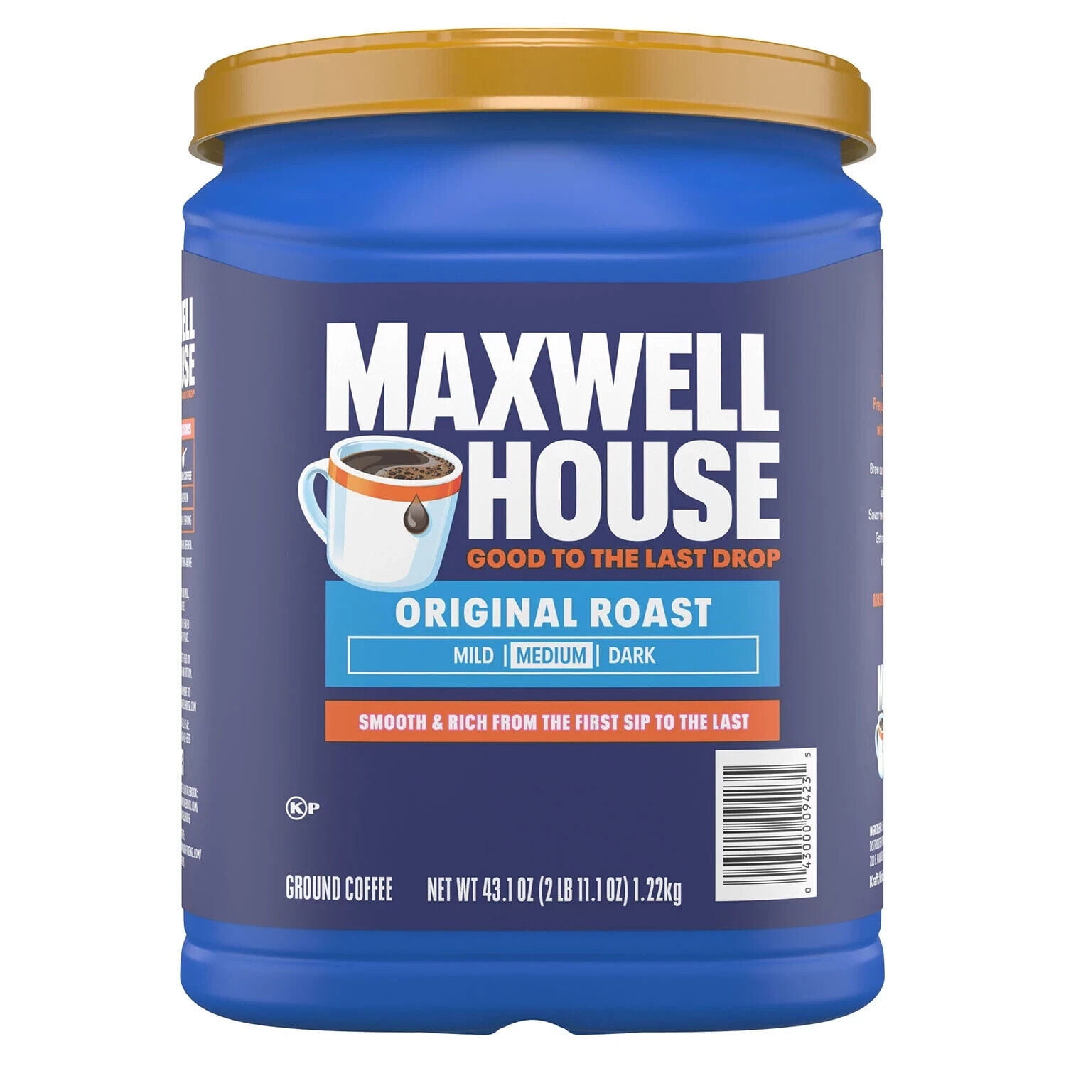 4 Pack - Maxwell House Original Roast Medium Ground Coffee, 43.1