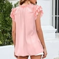 thumbnail image 4 of Cathalem T-Shirts pour Femmes Été Col Rond Manches Courtes Basique pour Entraînement, Rose TG, 4 of 5