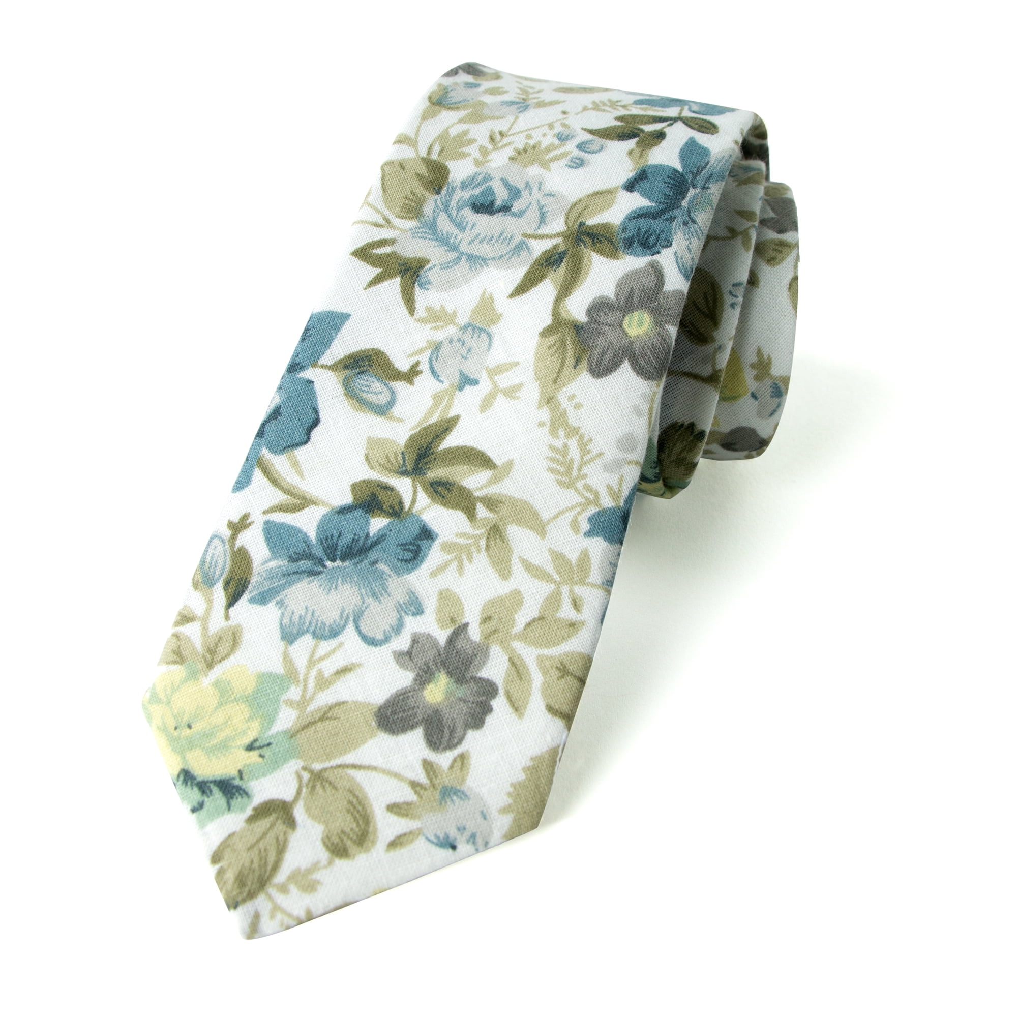 Spring Notion Men's Floral Print Cotton Skinny Tie - Walmart.com