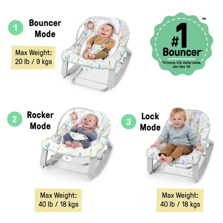 Ingenuity Keep Cozy 3-in-1 Baby Bouncer Seat Infant to Toddler
