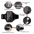 thumbnail image 3 of Hukapapa Bolso para el brazo para teléfono móvil para deportes al aire libre, funda para el brazo, bolso para el brazo para fitness, cinturón para el brazo impermeable de licra ultrafino.Negro, 3 of 5