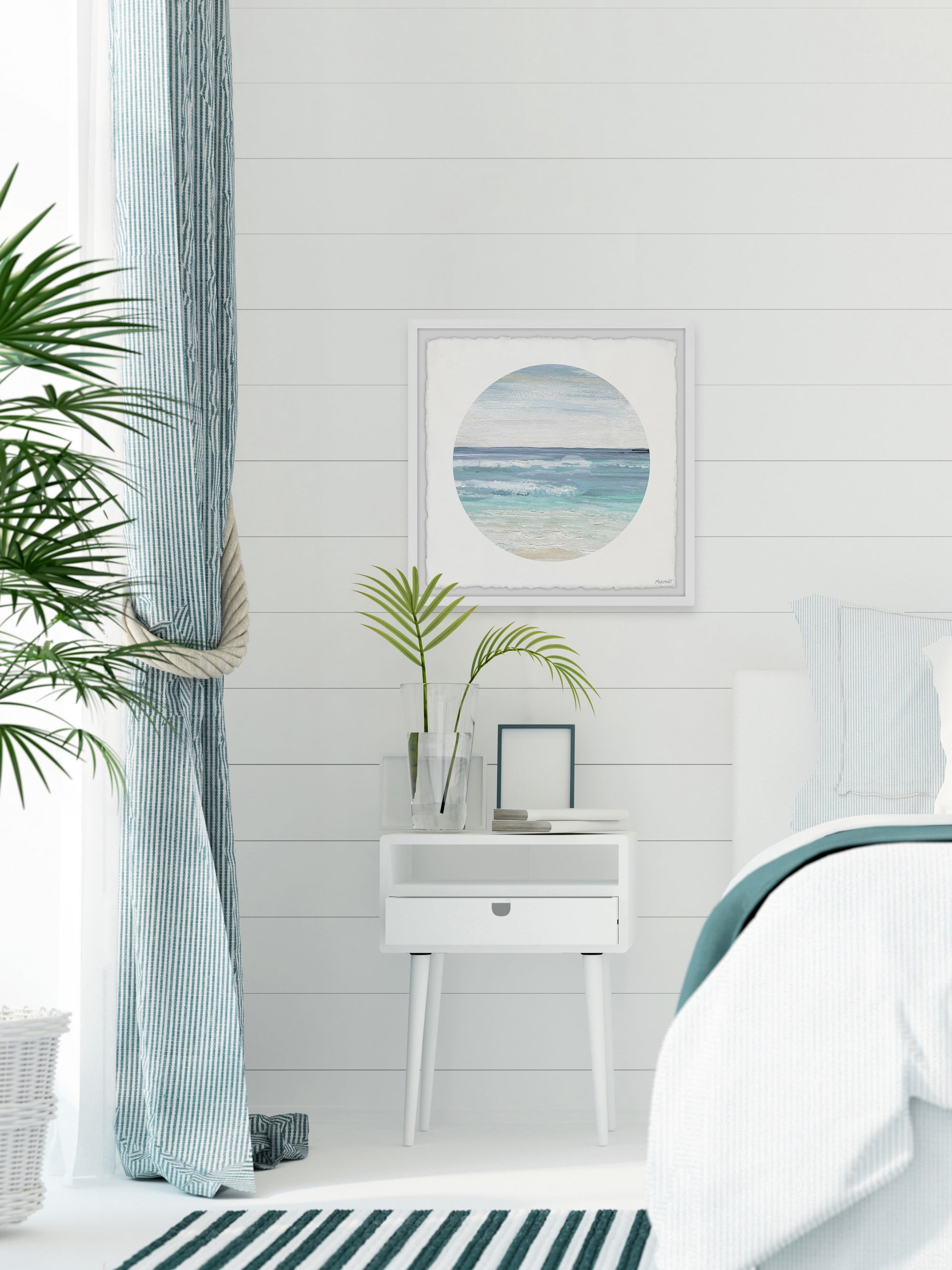 Marmont Hill Relaxing Beach Framed Wall Art, 32" x 32"