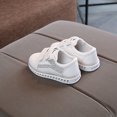 thumbnail image 2 of UTTOASFAY Toddler Shoes Children Kid Baby Girls Boys Shoes Striped Bling Flat Led Luminous Sport Sneaker Shoes Silver 3-3.5Years, 2 of 8