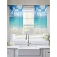 thumbnail image 5 of Ocean Blue Sheer Curtains 54 Inch Length 2 Panels Set for Living Room/Bedroom, Beach Nature Coast Sea Shore Sky Seawater Curtain Sheers Drapes Rod Pocket Curtains Window Treatment Set 52''x54''x2, 5 of 7