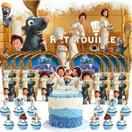 Ratatouille Birthday Cups Party Supplies Decor Backdrop Paper Plates Fans Decorations Banner