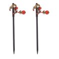 thumbnail image 1 of 2 Pcs Porte-Chignons Élégants, Bâtons de Cheveux à Fleurs, Style Rétro (Bronze), 1 of 7