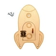 thumbnail image 1 of TISHITA Busy Board DIY Material Learning Skill Toy Basic Skill Wooden Sensory Toys Early Rocket, 1 of 8