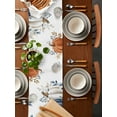 thumbnail image 2 of Thanksgiving Table Runner 120 Inches Long for Dining Table Decor,Blue White Pumpkin Eucalyptus Autumn Burlap Linen Farmhouse Table Runner Coffee Table Runners Dresser Scarf for Kitchen Party Holiday, 2 of 8