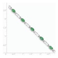 thumbnail image 2 of 14k White Gold Diamond and Emerald Bracelet BM4489, 2 of 3