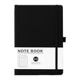 thumbnail image 2 of Dusknt Lined NoteBo0k A5 Hardcover Pu Leather Cover Journal, 200 Pages Writing NoteBo0k with Elastic Strap for Studant Business Daily Use, Black, 2 of 10