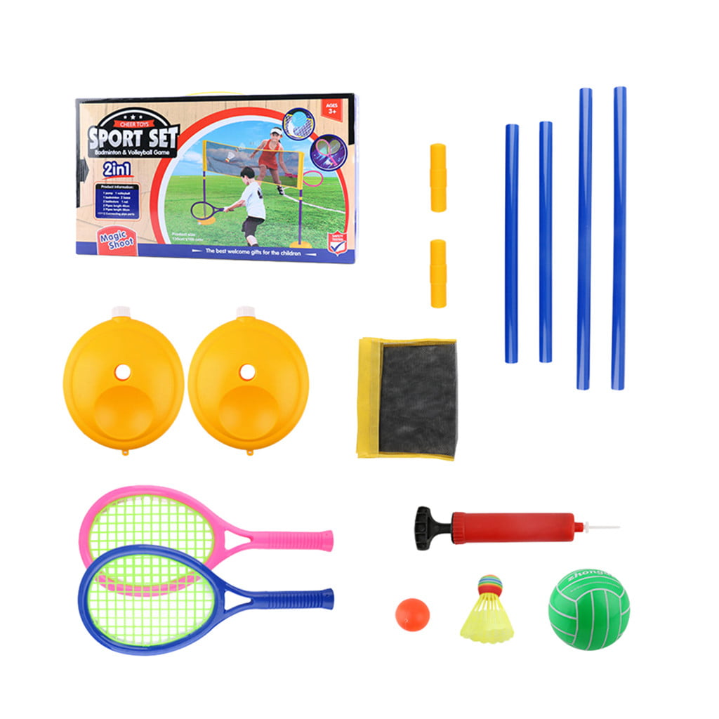 Racket Badminton Tennis Racket Mini Badminton Net Kids Outdoor Sports Toys Set 