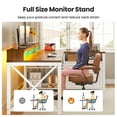 thumbnail image 5 of Farmhouse L Shaped Computer Desk with Drawers and Storage Shelves, 55" L Shaped Gaming Desk with LED Lights, Home Office Desk, 5 of 6