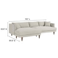 thumbnail image 6 of Modway Zoya 2-Piece Fabric Left-Facing Sectional Sofa in Heathered Weave Ivory, 6 of 6