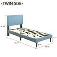 thumbnail image 2 of TOBILI Black Wood Frame Twin Platform Bed, 2 of 9