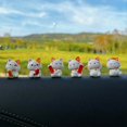 thumbnail image 4 of Adornos de Gatos de la Suerte, Juego de Figuras de Gatos de la Riqueza, 6 Uds., Modelo de Resina de Gatito en Miniatura de la Fortuna, Adorno para Escritorio, 4 of 5