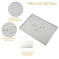 thumbnail image 4 of 1 Pcs Velvet Ring Jewelry Tray Stackable Tray Showcase for Rings Earrings Gray, 4 of 6
