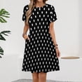 thumbnail image 2 of Small Dots Pattern Dress Fashion Beach Short Sleeve Dresses Female Party Printed Sundress, 2 of 7