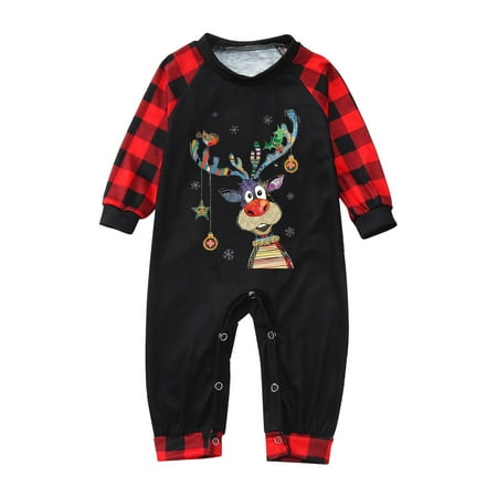 

ZHUASHUM Baby Christmas Pajamas For Family Xmas Pajamas Sleepwear Matching Set
