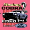 thumbnail image 6 of Wild Bobby Mustang Cobra Performance Ford Cars and Trucks Women Slim Fit Junior Tee, Hot Pink, Small, 6 of 6