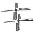 thumbnail image 3 of Miangastore Solar Windmill Blades Replacement Parts Waterproof Durable Plastic Black Color 2 Pieces Suitable, 3 of 9