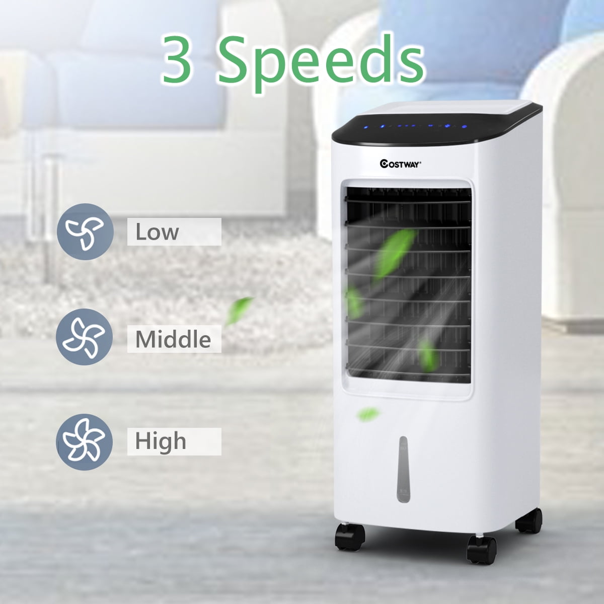 Costway Evaporative Portable Air Cooler Fan & Humidifier with Filter Remote Control